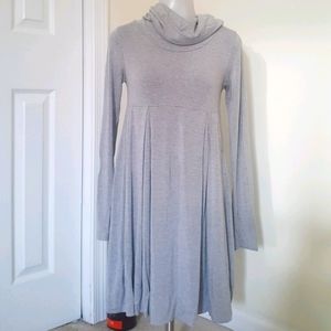 Cowl neck babydoll tunic top